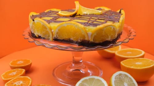 Orange Cheesecake Rotating
