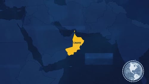 Oman Map With Effects
