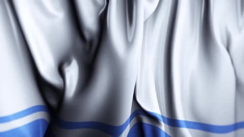 Waving Fabric Background with Blue and White Stripes