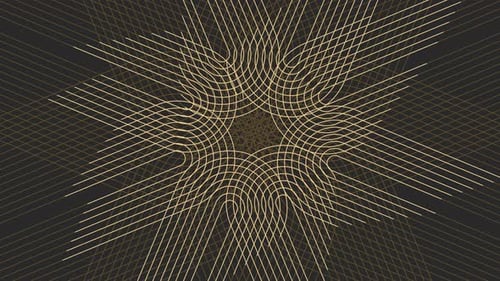 Dynamic Gold Geometric Lines Abstract Background Animation