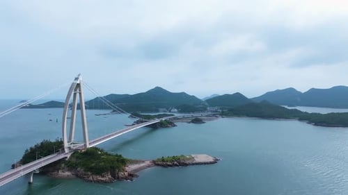 Vista aérea das Ilhas Gogunsan na cidade de Gunsan, província de Jeollabuk-do, Coréia