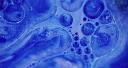 Glowing Bubbles Defocused Wet Drop Sparkle Liquid