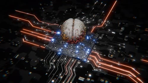 Ai Brain On Motherboard - Digital Brainpower