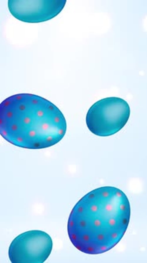 Floating Easter Eggs Vertical Background Animation