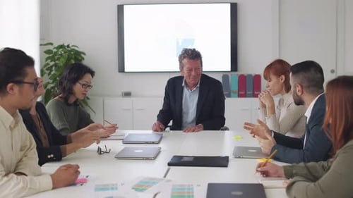Diverse Team Having a Meeting at Work
