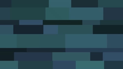 Nano Collection: Animation of dynamic rectangular blocks of dark green shades with fade out transiti