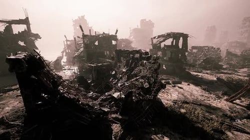 Post-Apocalyptic City Ruins Cinematic Flythrough