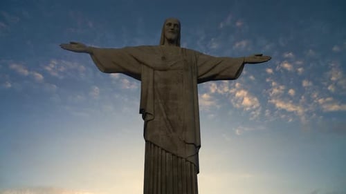 Rio de Janeiro Christ The Redeemer Monument Above City Rio de Janeiro