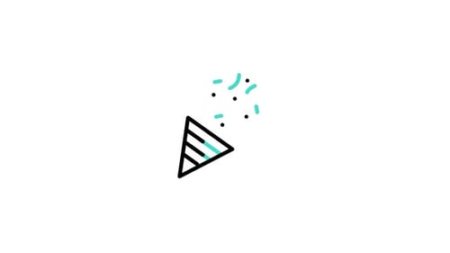 Animated Party Popper Confetti Icon