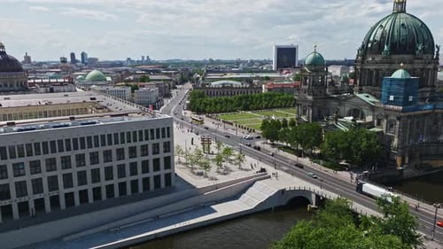 Aerial view of mitte district in Berlin , Germany