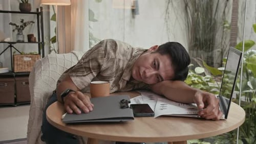Freelancer Tired of Work at Home Office