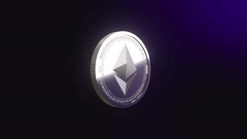 3D Rotating Ethereum Cryptocurrency Coin Animation