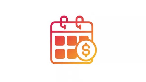 Icono animado de gradiente de pago regular