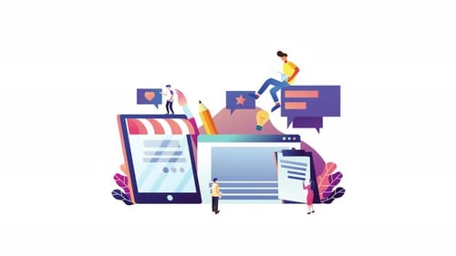 Digital Marketing and Web Design Creative Process Animation