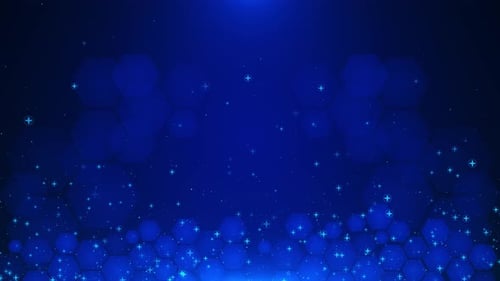 Blue Glowing Hexagons with Medical Crosses Background