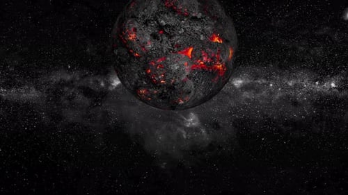 Animation des Lavaplaneten vom Weltraum aus gesehen, 2465