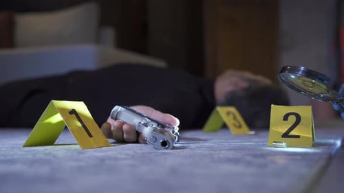 Murder Investigation with Evidence and Deceased Man