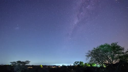 Night Sky Time-Lapse with Stars and Clouds