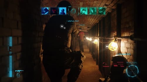 Shooter Game Simulation with Live Action Swat Army Team. On
