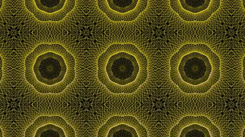 Seamless Loop of Yellow Abstract Geometric Pattern Lines