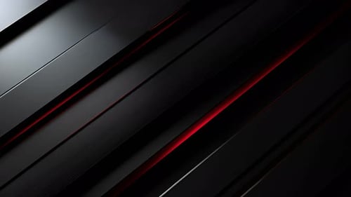 Futuristic Dark Abstract Panels with Red Glowing Lines Loop