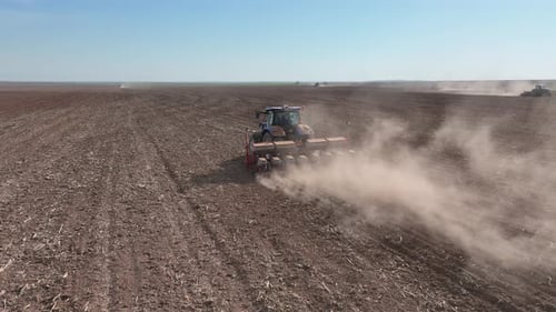 Tractor Plowing The Field