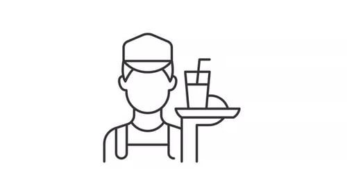 Waiter line animation
