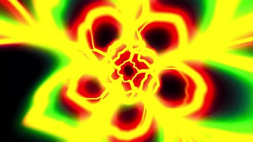 Dynamisches fraktales Energiemuster, das intensives Licht und lebendige Farben ausstrahlt, perfekt für moderne Designs