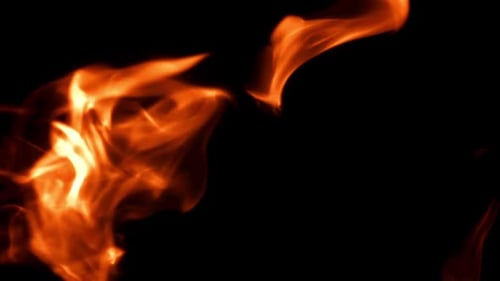 Flames on Black Background Abstract Fire Effect