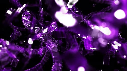 Purple Crystal Abstract Background 4K