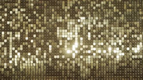 Abstract Golden Disco Background Moving Light Reflections and Glare Music Party and Dance Concept