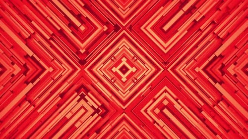 Abstract Red Geometric Pattern Motion Background