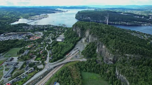 Explore Norway's enchanting landscape from above.