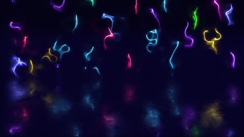 Rising Neon Liquid Lines