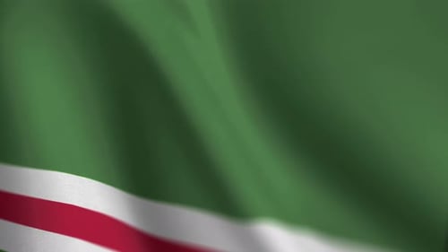 Realistic Waving Flag Animation with Green White Red Stripes