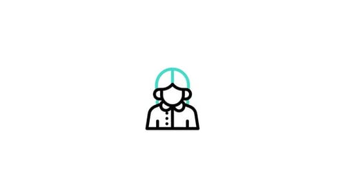 Animated Flat Design Person User Profile Icon Reveal