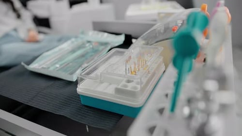 Dental Tools Prepared in a Dentist Office