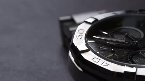 Elegant Wristwatch Close-up Showing Timepiece Details