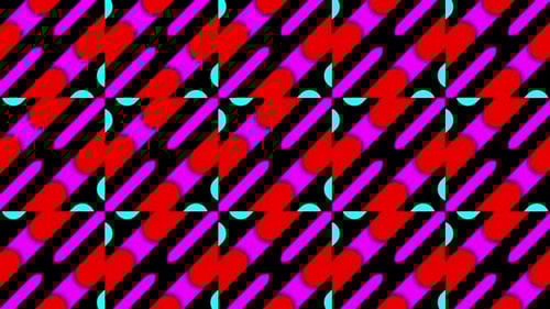 Animated Retro Geometric Pattern Loop Background