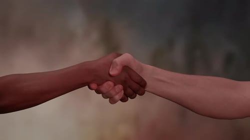 Un apretón de manos como representación de la unidad, la cooperación y los esfuerzos colaborativos