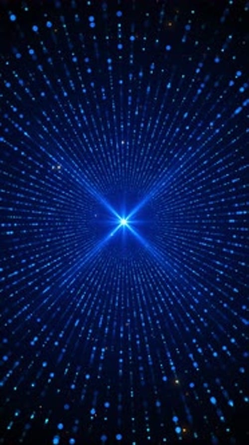 Glowing Hight Speed Light Rays Flying Lines tunnel Traffic. Sci-fi Digital Footage Electric Move of