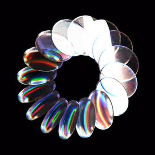 Abstract Colorful Glass Dispersion Vibrant 3D Shapes