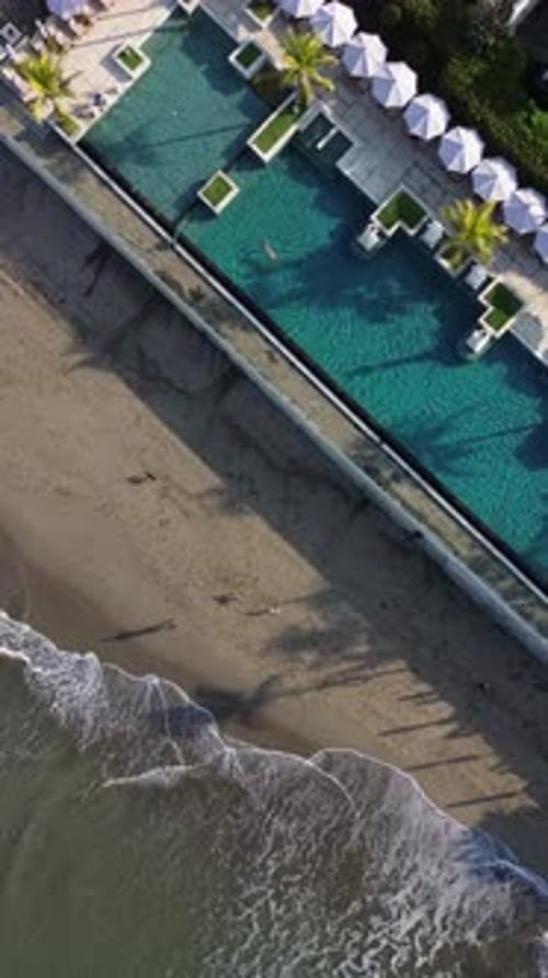 View From Above at the Bali Island Ocean Coastline