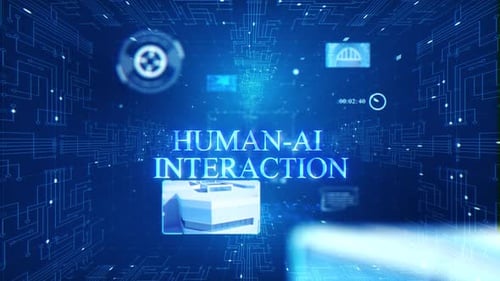 Werbeaktion für Interaktionstechnologie zwischen Mensch und KI