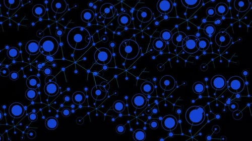 Animated Network Connections Blue Background