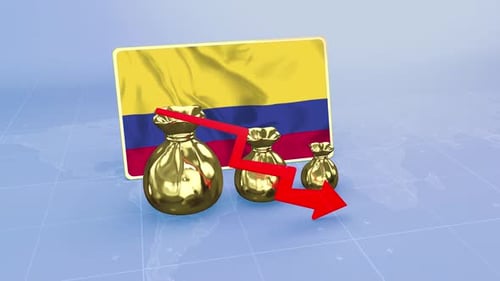 Colombia Reserves Drop Economic Data Infographics Graph