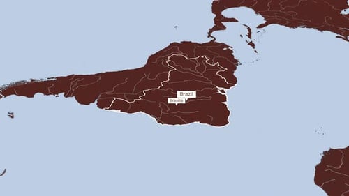 Mapa rotativo do Brasil e Brasília