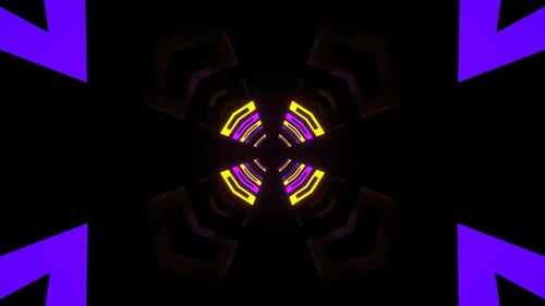 Purple And Orange Neon Direction Arrows Background Vj Loop In 4K