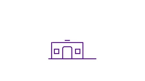 Minimalist Line Art Drawing Animation of Solar House and Tree