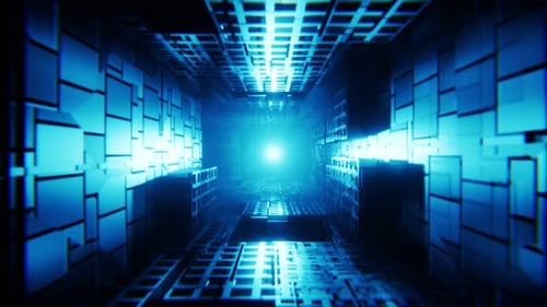 Science fiction abstract background, seamless loop. Modern futuristic animation